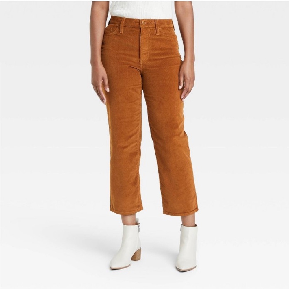Cropped corduroy pants